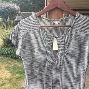 Lucky Brand stripe jersey knee summer dress XS